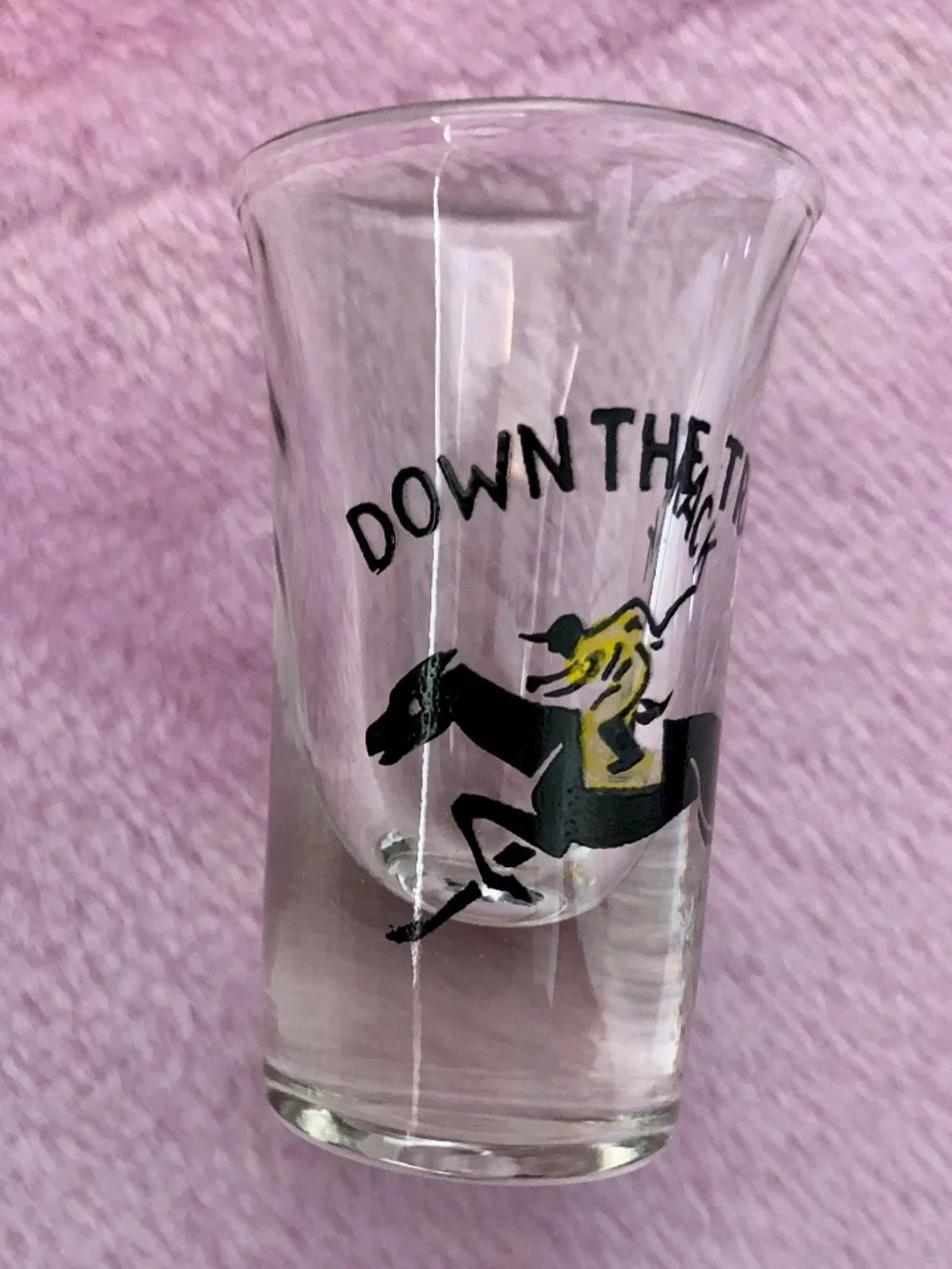 1940’s shot GLASS horse race DOWN the TRACK jockey shots alcohol - Picture 2 of 5